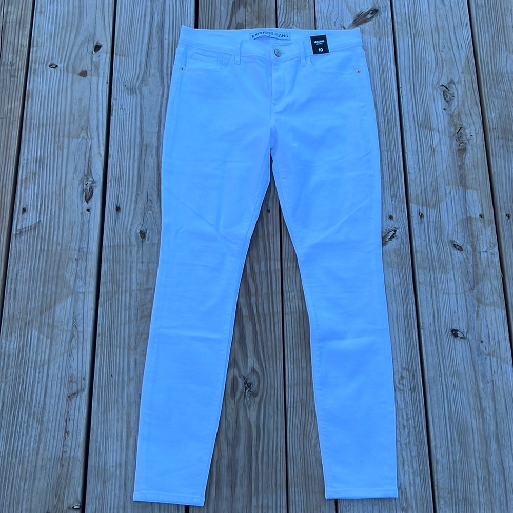 Express jeans white jegging size 10